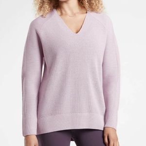 athleta hanover sweater lilac medium